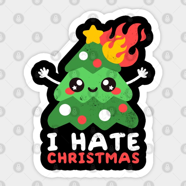 I hate christmas Sticker by NemiMakeit